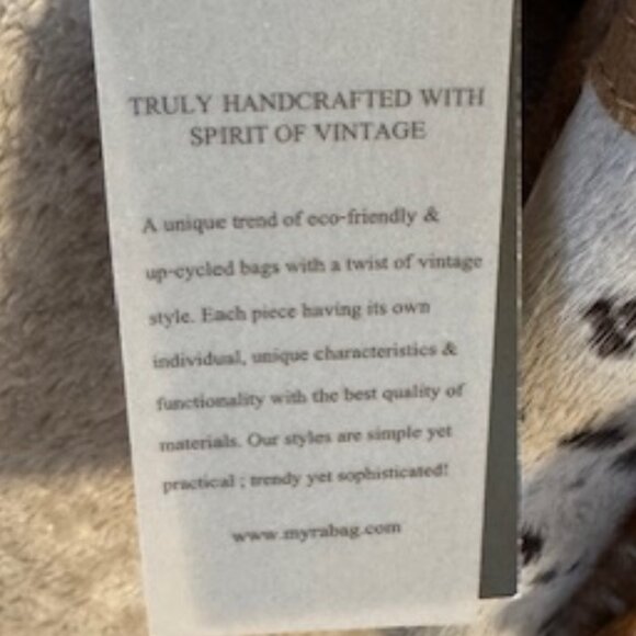 Myra Bag Vintage Bygone Leather & Cowhide Crossboy Bag S-1212 - New With Tags - Picture 13 of 16